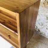 Vintage wall shelf with plexiglass sliding doors