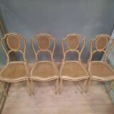 Set of 4 Napoleon III caned chairs