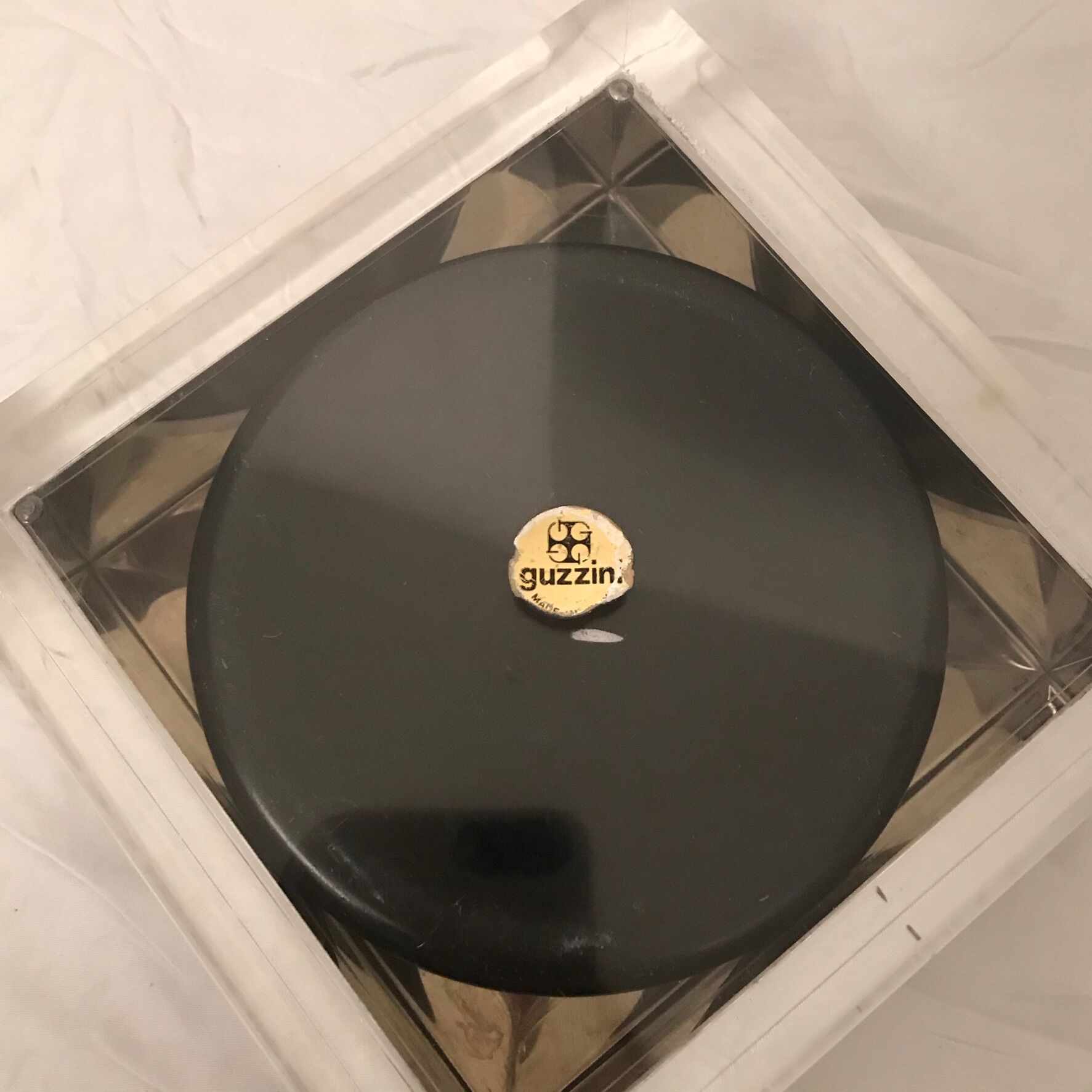Plexiglas-Steel Ashtray Guzzini 1970