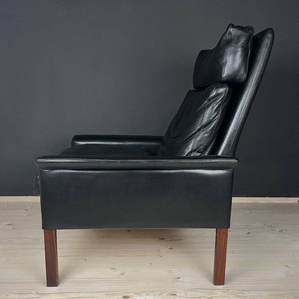 Ensemble de fauteuil lounge et ottoman Mod. 500 attribué à Hans Olsen pour Vatne Møbler, Danemark, années 1960
