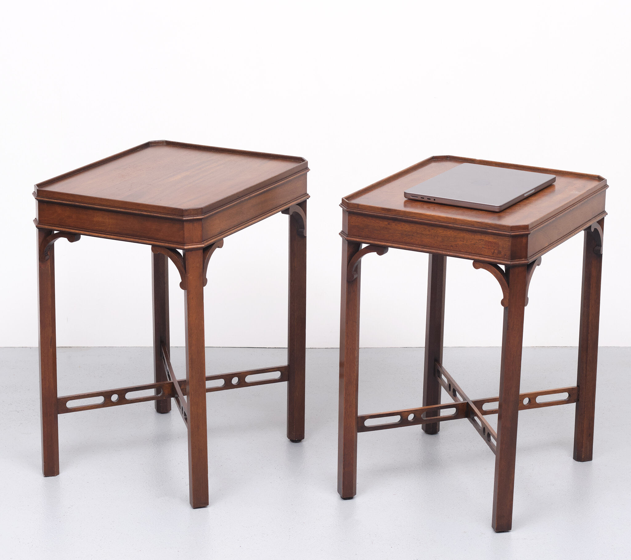 Bevan Funnell Mahogany Side Tables for Reprodux England, 1960s