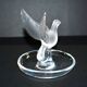 Lalique ashtray dish bird dove in frosted crystal and signed