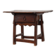 17th Century Spanish Oak Side Table with Drawer in Wabi Sabi Style