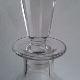 Conical Crystal jug engraved with stripes
