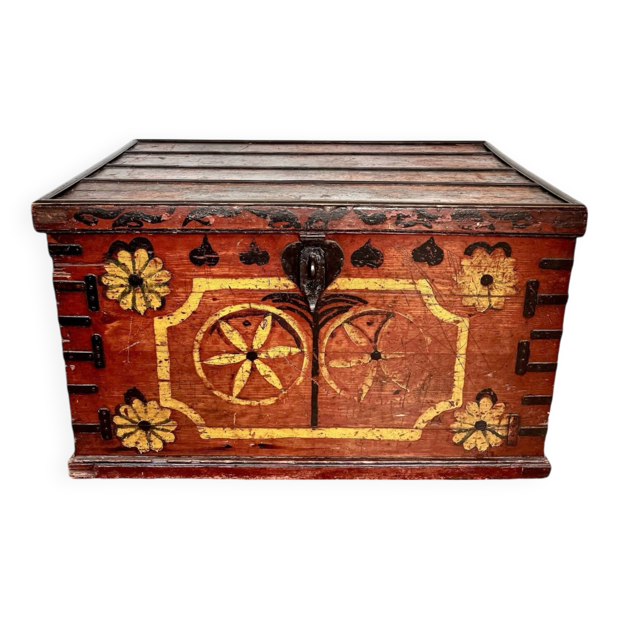 Afghan dowry chest in painted wood