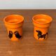Mid-century German ceramic vases with owl and horse patterns from Wächtersbach, 1960s, set of 2.
