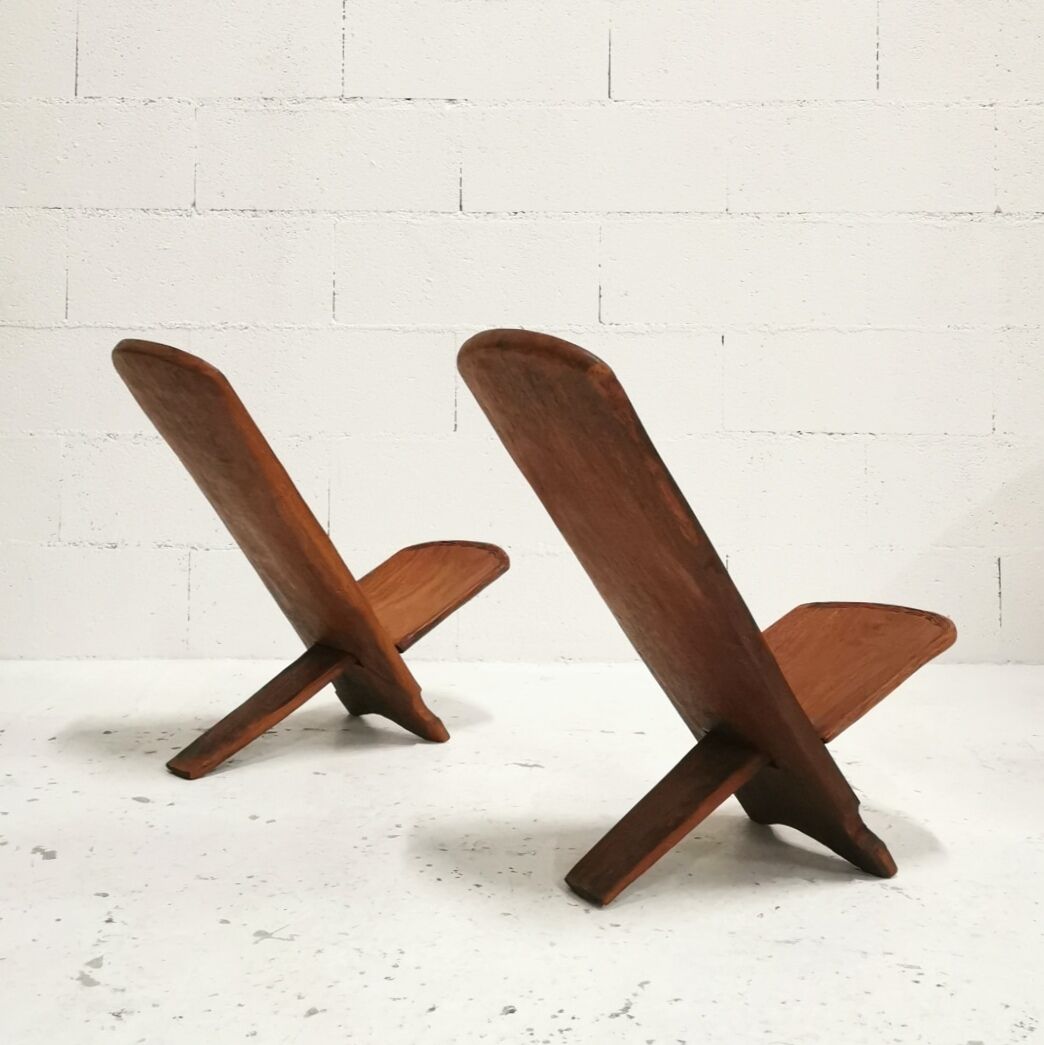 Paire de chaises en bois Palabre