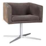 "Cubica" metal and fabric swivel armchair designed by Verzelloni