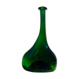 Bouteille Verre soufflé émeraude Armagnac Ducastaing France - Forme libre
