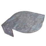 Teardrop marble coffee table