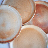 Set of 4 dessert plates in Grès du Marais