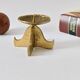 Brutalist vintage brass candlestick