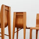 Set of 6 Dining Chairs in Birch Plywood 1970s