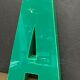 Old letter in metal and plexiglass, industrial decoration