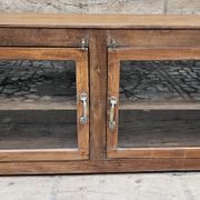 Buffet - glass TV cabinet in Burmese teak