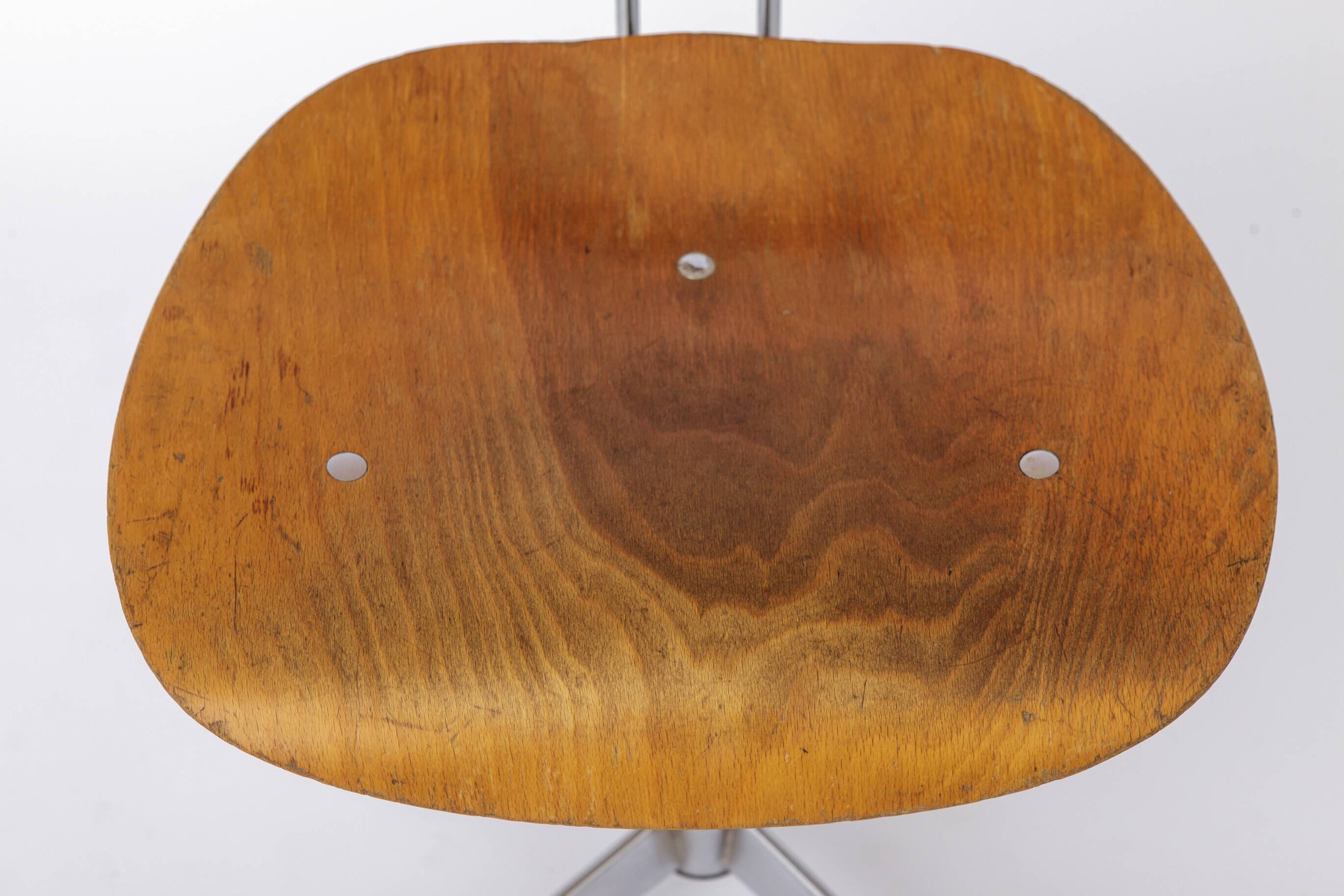 Egon Eiermann Swivel Chair for Wilde & Spieth, Bauhaus Desk Chair 1950s,