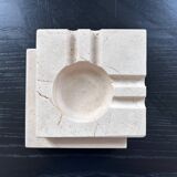 Brutalist Travertine Ashtray