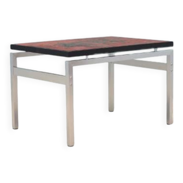 Glass coffee table, Danish design, 1970s, designer: Jean Rene
