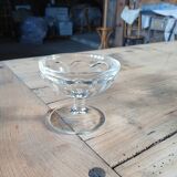 4 small old glass cups