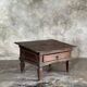 Petit écritoire table basse ancienne indonésienne en teck H33 40,5x55