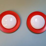 Paire d'appliques murales Space Age orange XXL, 1960