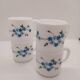 Vintage Arcopal forget-me-not coffee cups