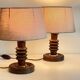 Pair of vintage wooden lamps