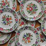 11 dessert plates or Rusticana bread plates in Sarreguemines earthenware