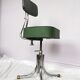 Chaise pivotante en skaï vert et acier chromé, Pullman, 1960