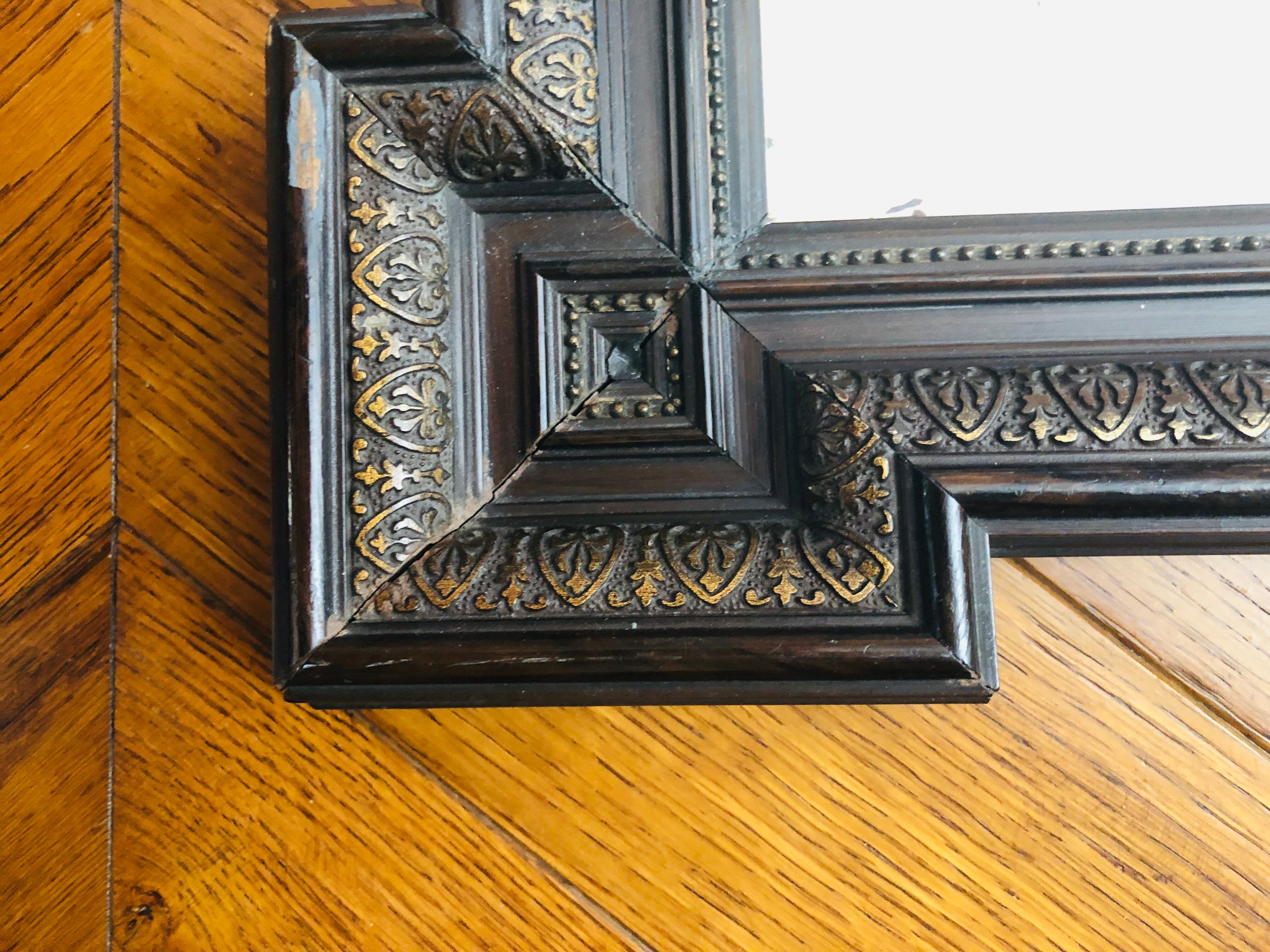 Old bevelled mirror - 44x36cm