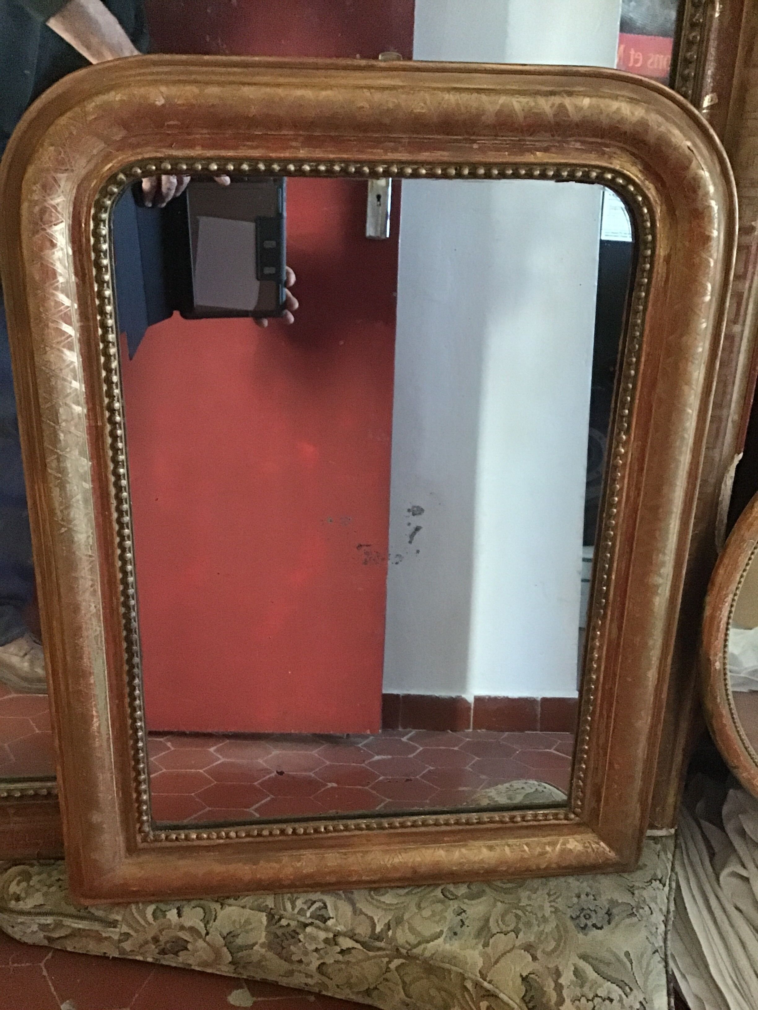 Miroir Louis Philippe 77x 58 doré