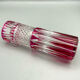 Vase rouleau fuschia Val Saint Lambert