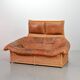Gerard van de Berg Cognac Patchwork Leather 2-Seat Rockstyle Cane Sofa 70s