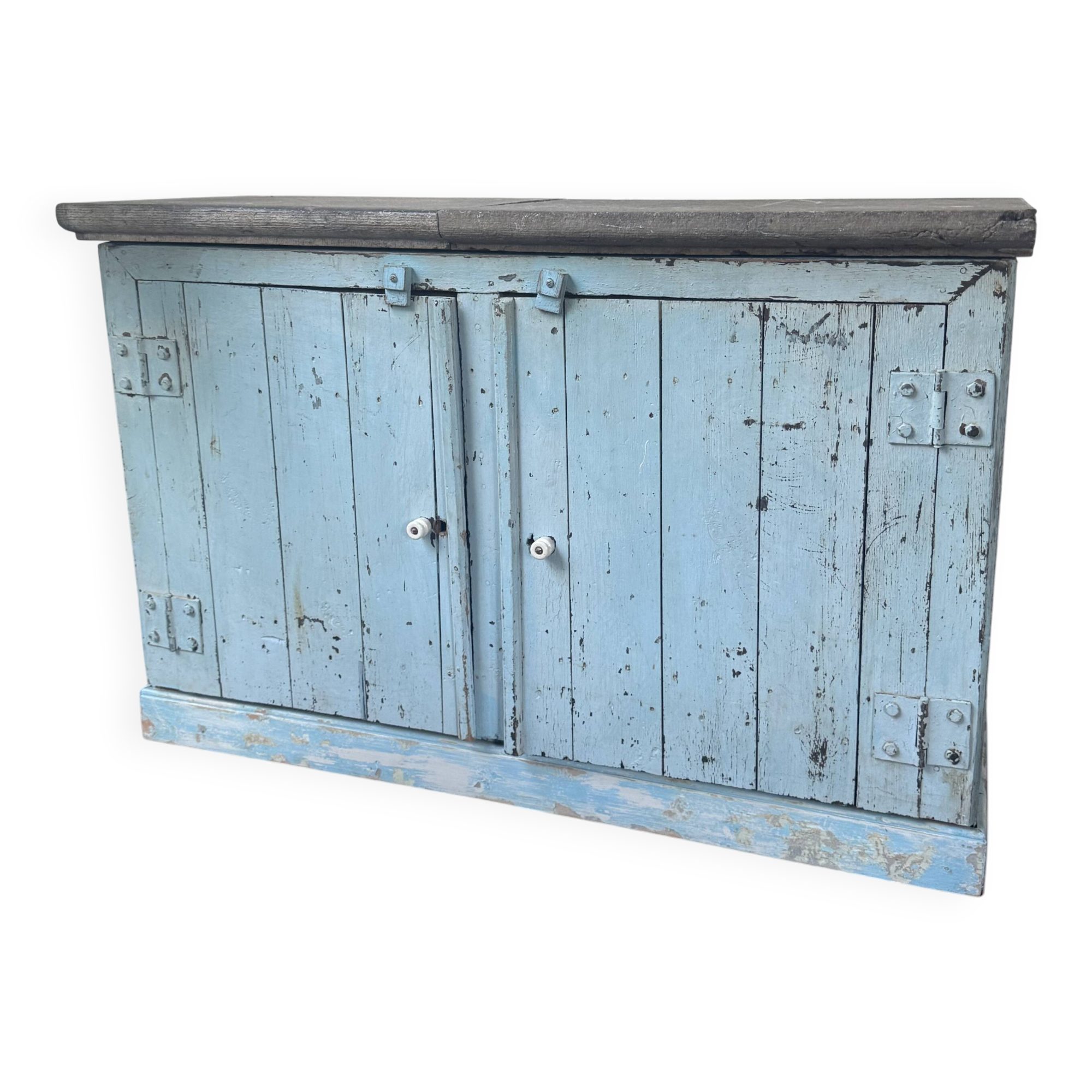Antique fishmonger’s furniture – Solid stone top – Nearly century-old piece