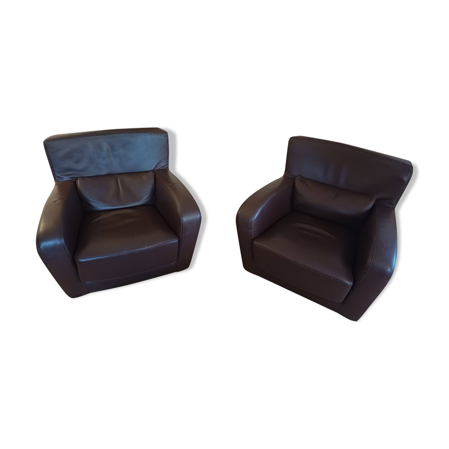 Fauteuil club cuir cinna