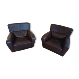 Fauteuil club cuir cinna