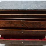 Ancienne commode Louis Philippe 4 tiroirs avec marbre