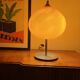 Mid-century modern orange glass Table lamp, Vistosi Italy, 1960s