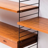 Piece wall unit by Nisse Strinning for String, Sweden 1950