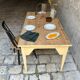 Weathered farm table