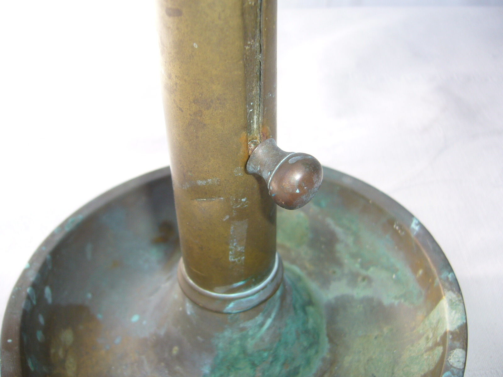 Old brass candlestick