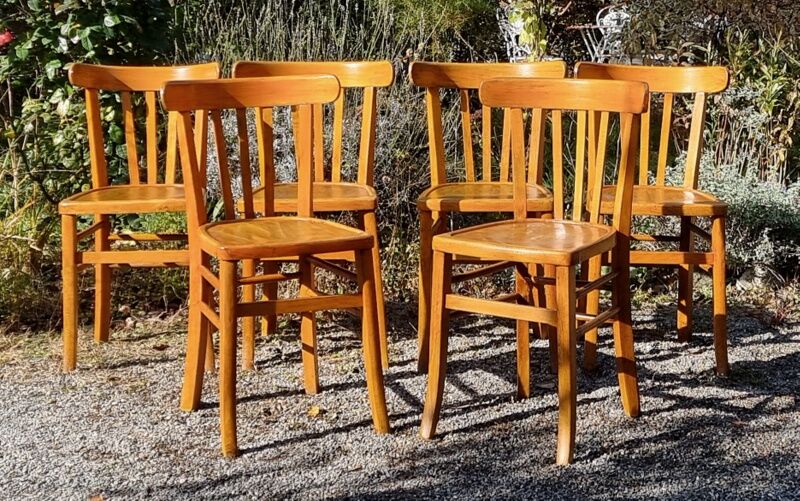 6 bistro chairs 40s
