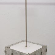 Glass and chromed steel pendant lamp by Kamenický Senov, 1970