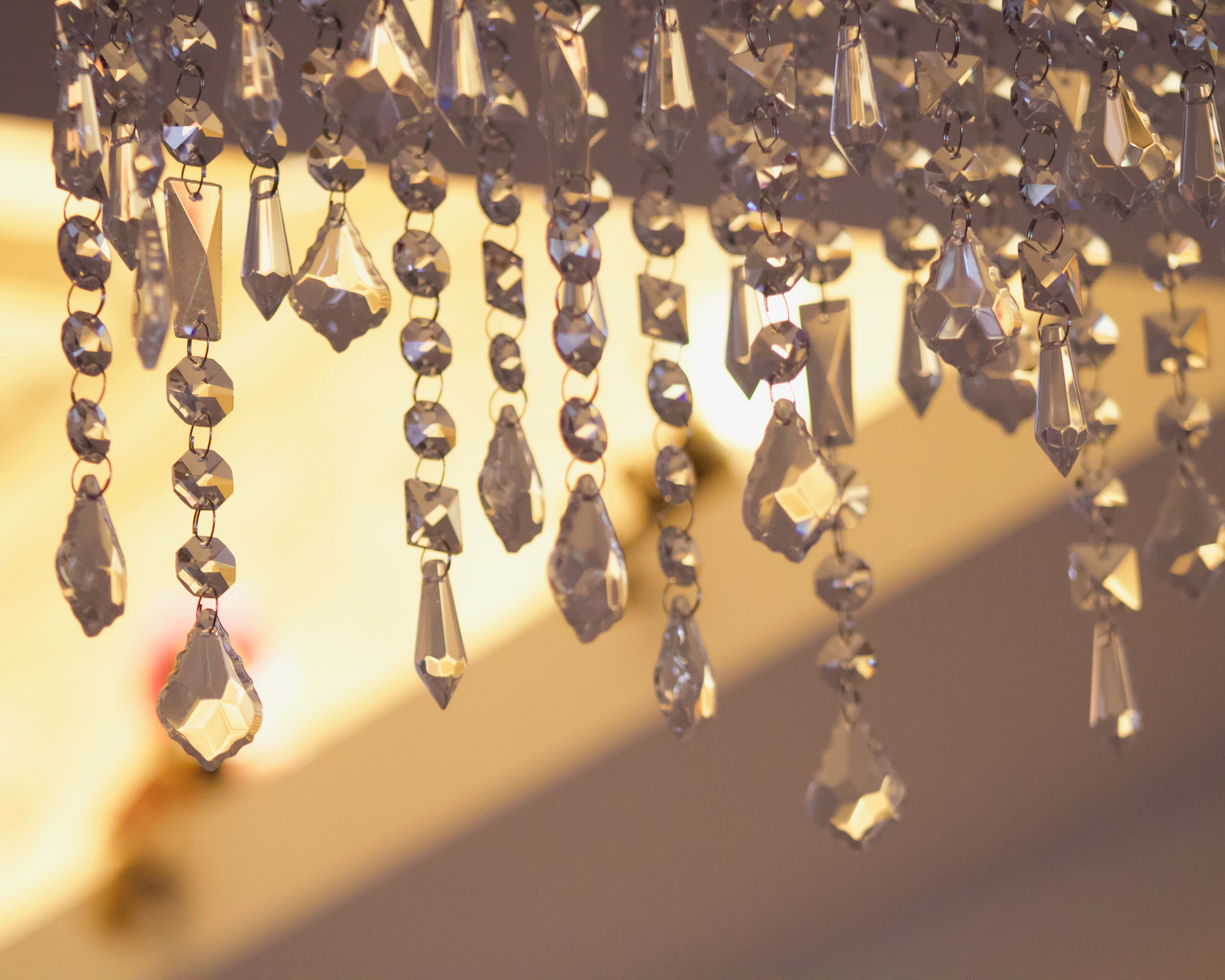 Minimalist glass fringe ceiling light