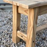Sanded wood farm bench