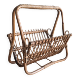 Rattan magazine rack