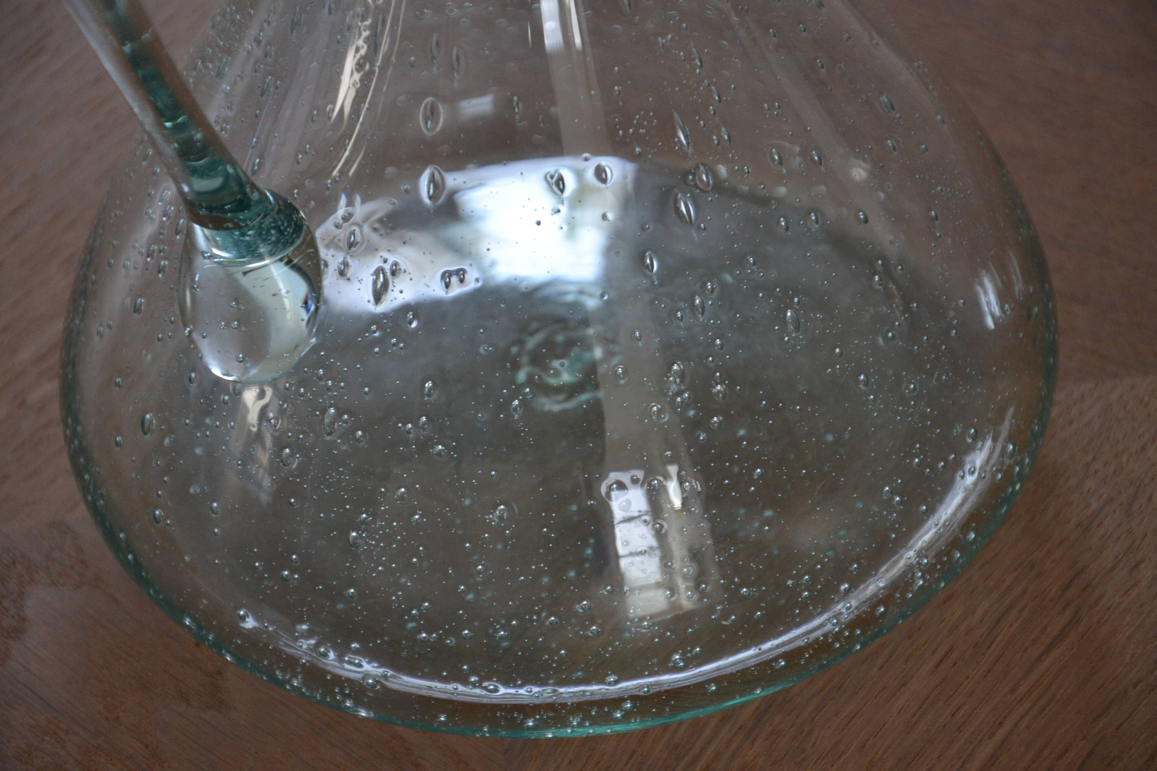 Carafe/pitcher signed Biot blown glass