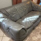 3-seater sofa line roset sloop range grey leather