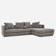 Canapé d'angle KOPENHAGA gris, design scandinave