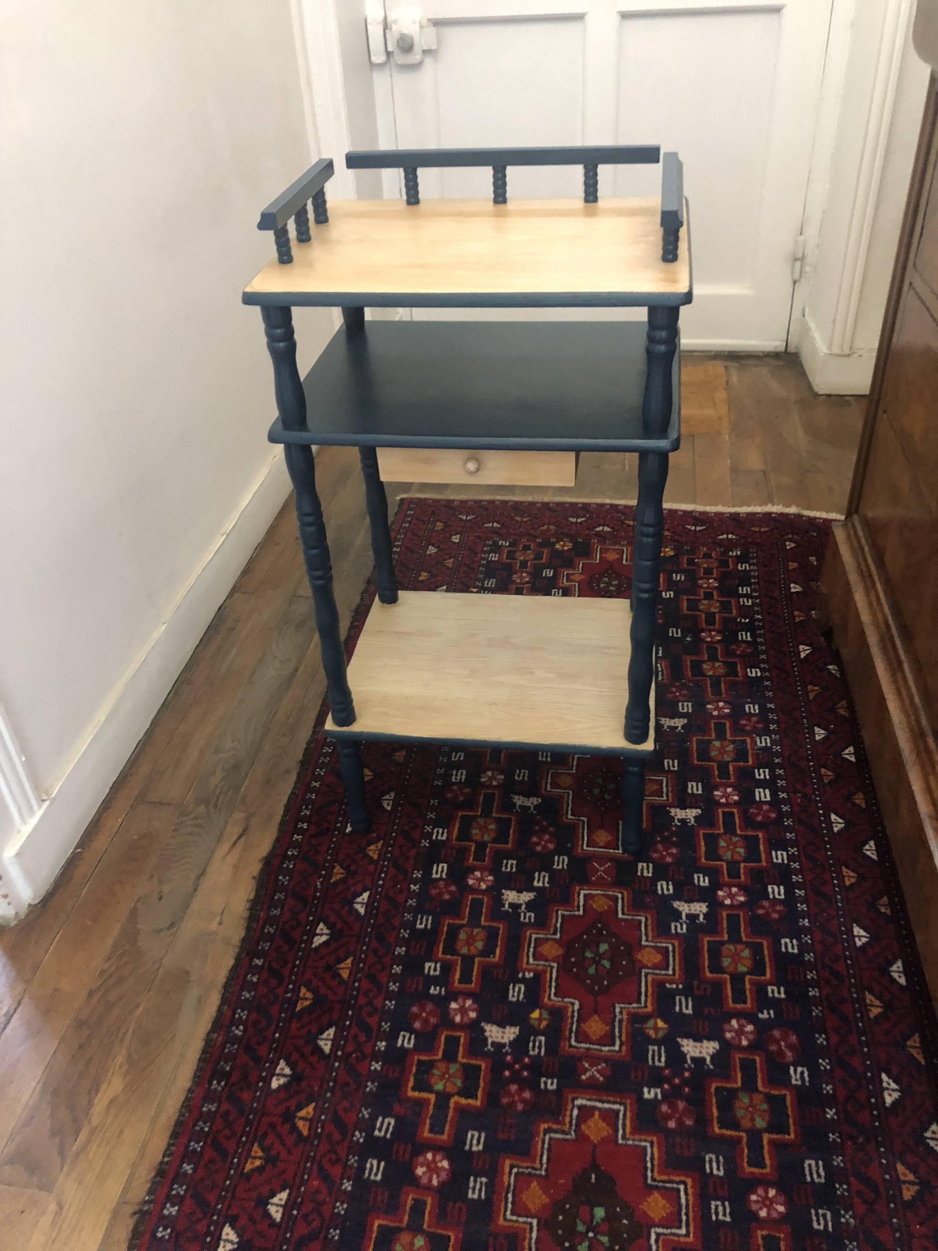 Telephone table, freestanding shelf